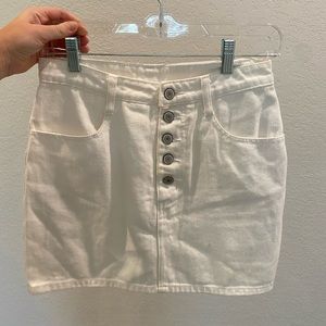 J. Galt, white jean mini skirt